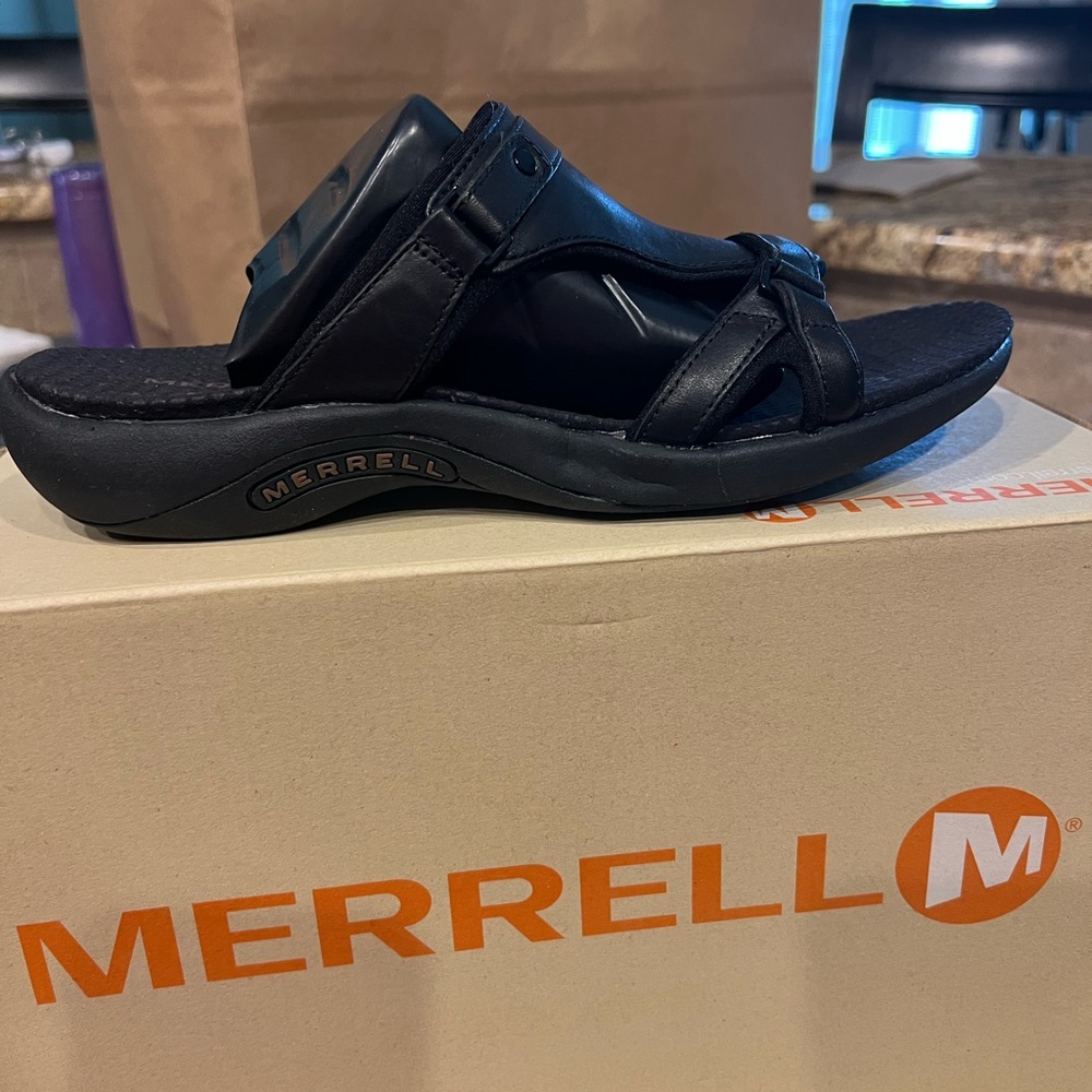 Merrell Black Sandals Outdoor Comfort Adjustable